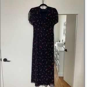 Madewell Navy Blue Tulip maxi Dress Size 4